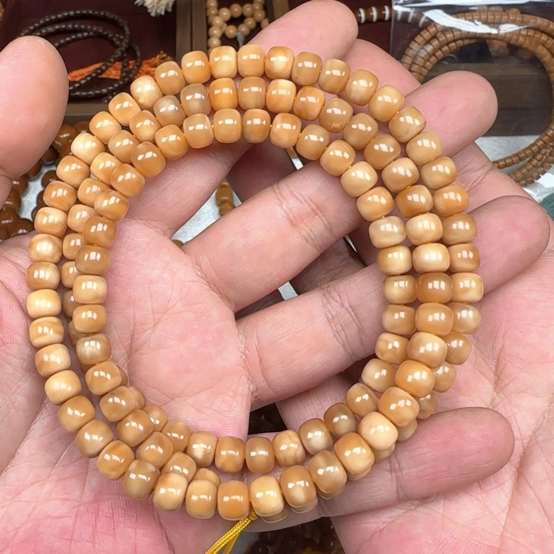 星月菩提手串龙脊 老型108 尺寸8*7左右 玉化料