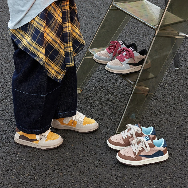 2025秋冬儿童新款运动鞋男女童时尚百搭低帮软底板鞋洋气韩版