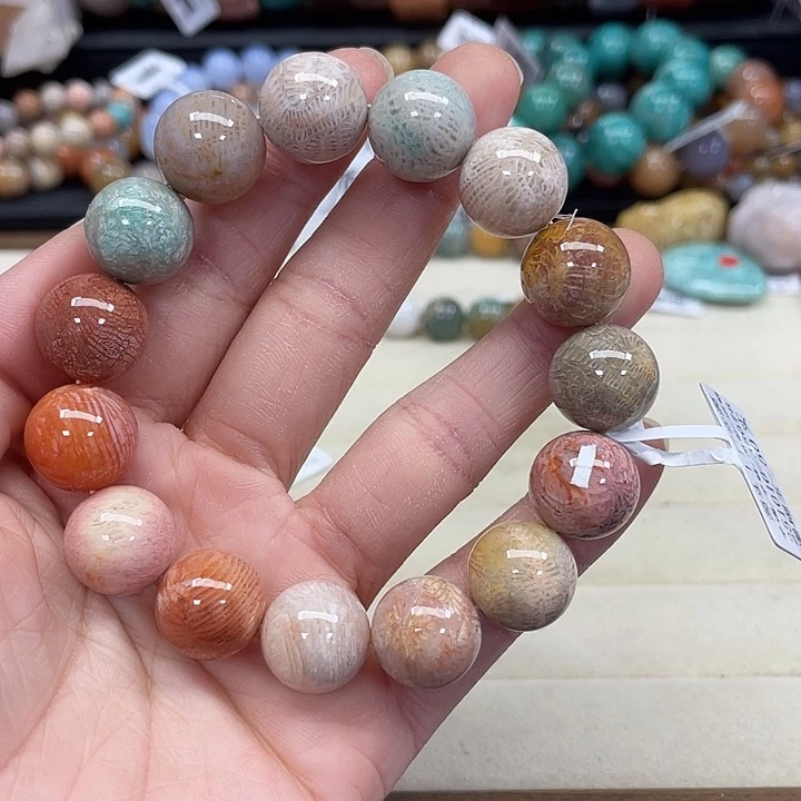 未镶嵌手串硅化珊瑚（珊瑚玉）凌134