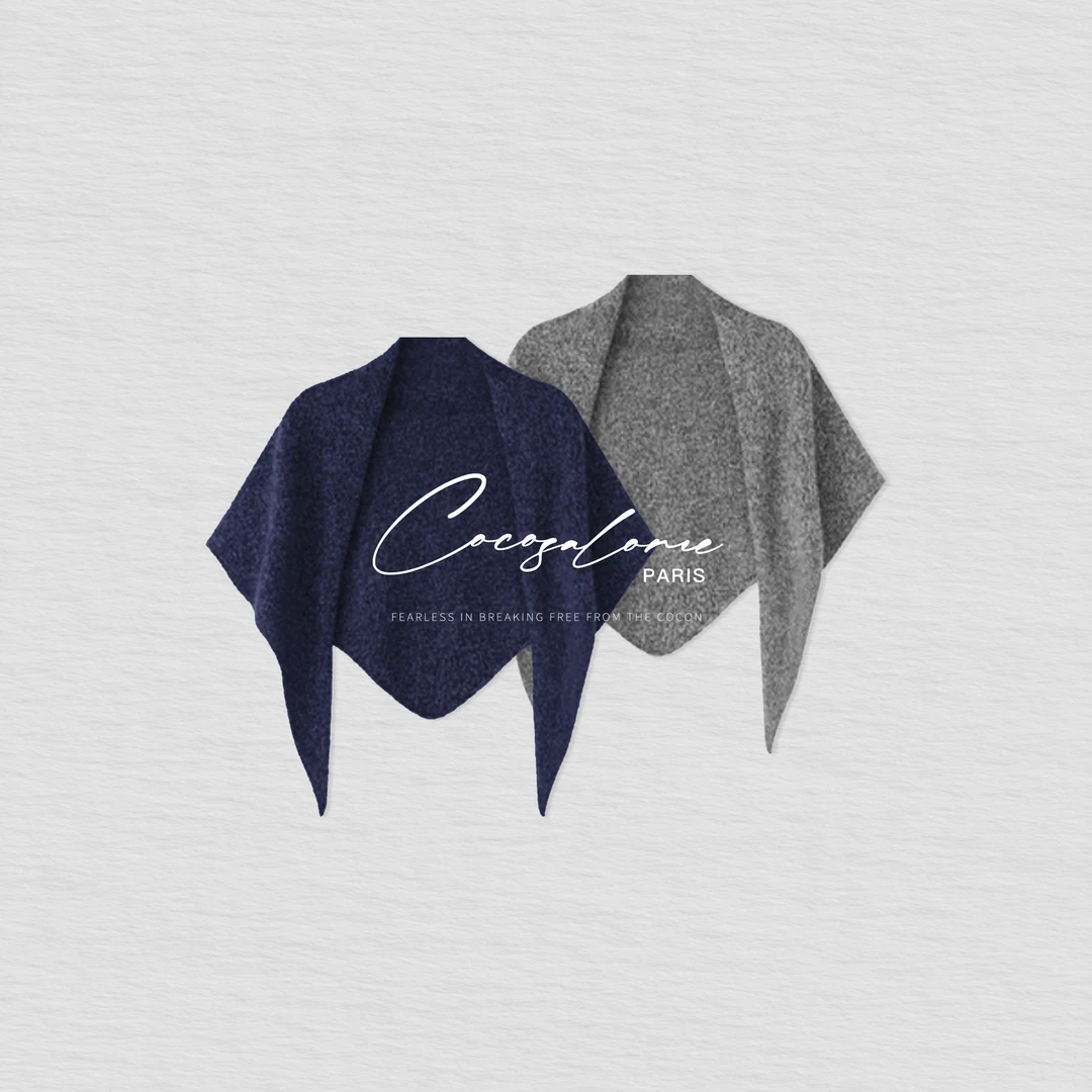 韩彬彬"三角巾"100绵羊毛花纱老钱风百搭秋冬女士时髦披肩3074-8