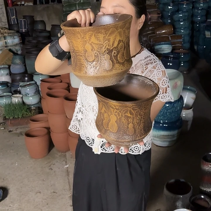 口20高18瑕疵两个盆瑕