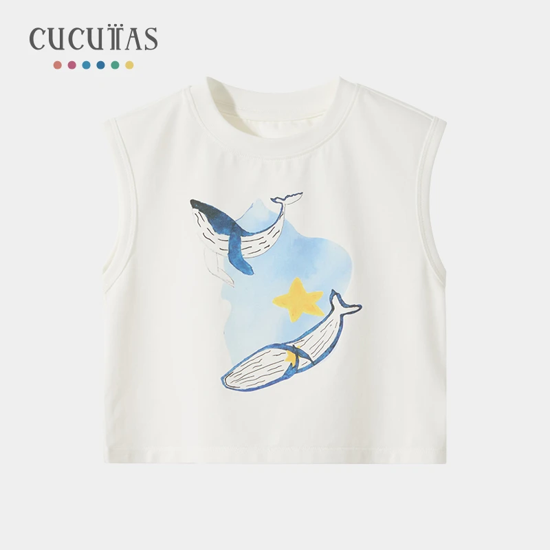 25新款Cucutas男幼童背心创意画室宝宝无袖T恤小童上衣CY25SUW599
