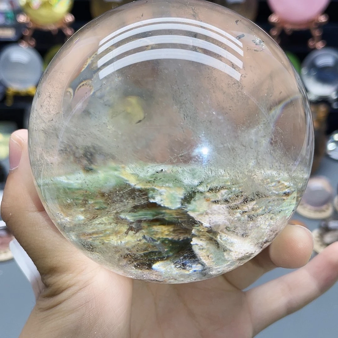 未镶嵌珠宝半成品水晶天然幽灵86.7mm