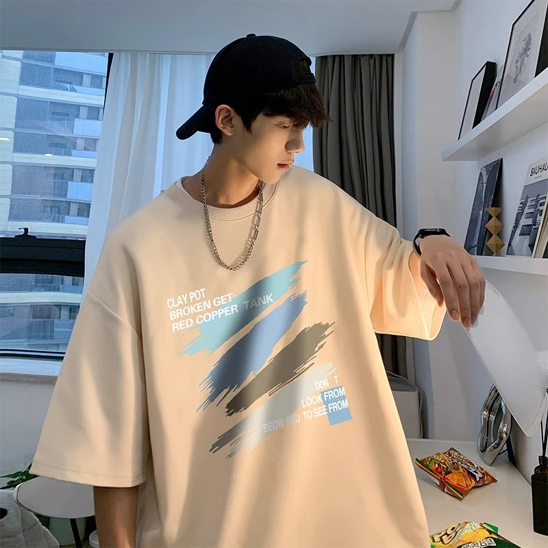 Cosp Kosp「潮牌」短袖t恤男夏季纯棉宽松青少年美式高街半袖上衣