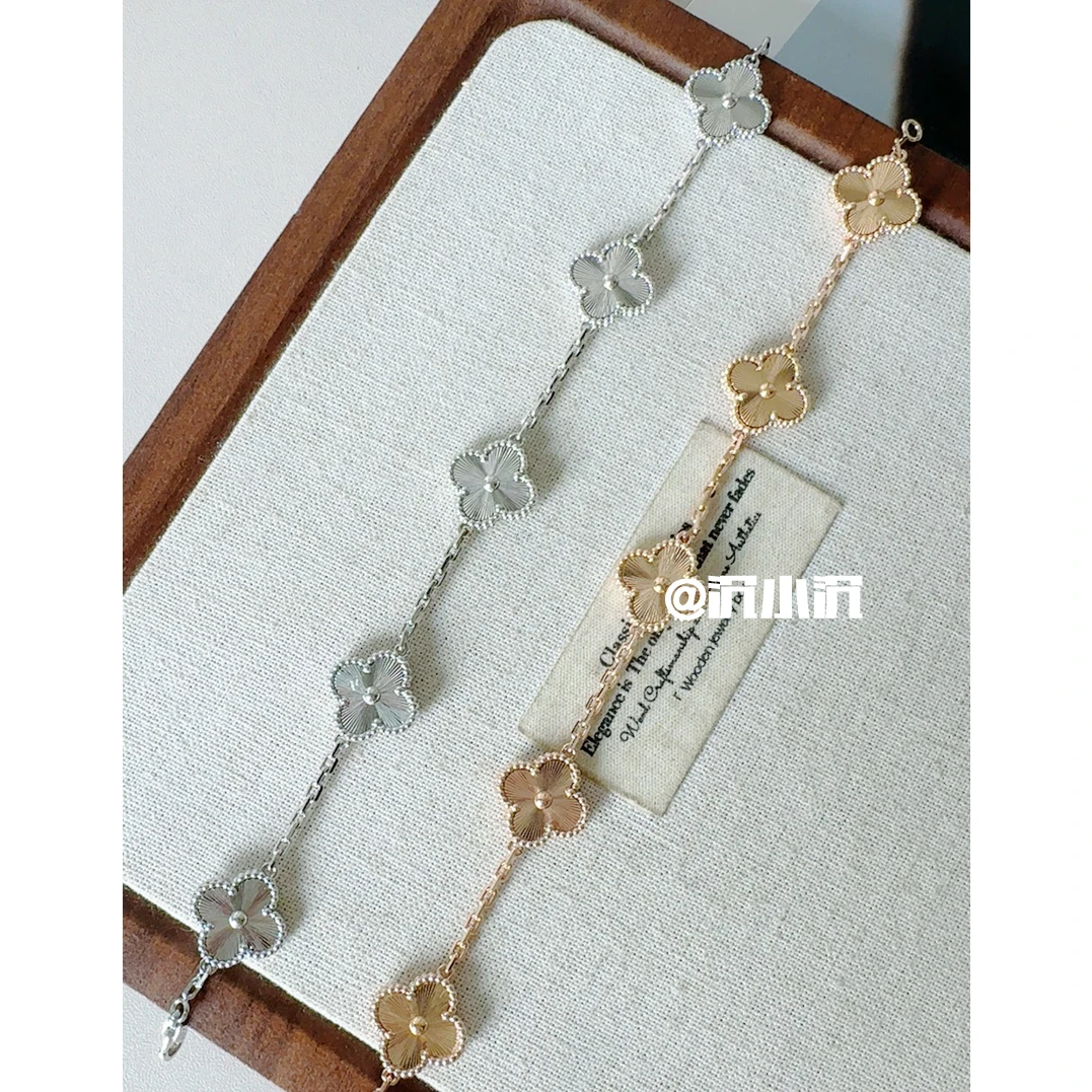 铜合金手链 【镭射五花】高版本精工气质百搭五花手链F35