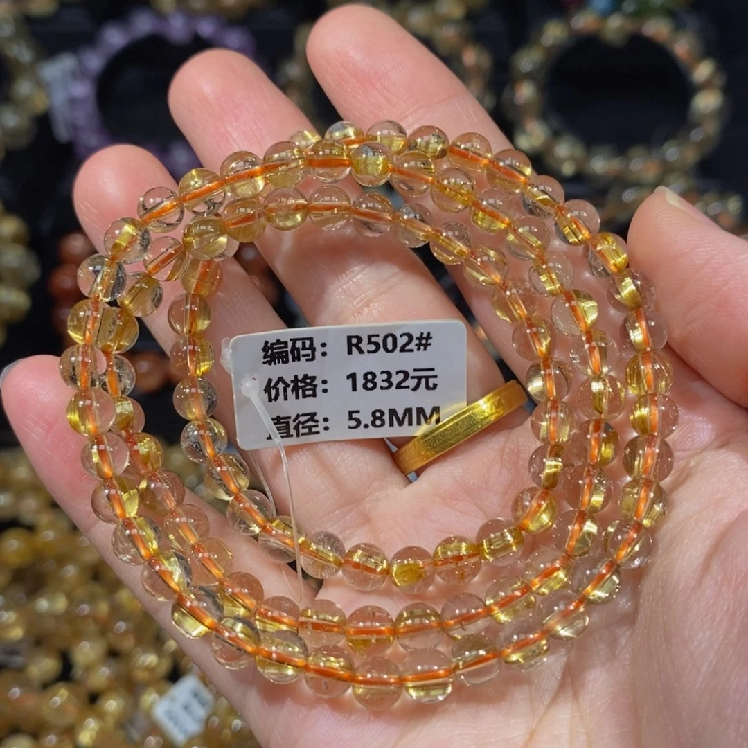 发晶未镶嵌手链R502#5.8mm