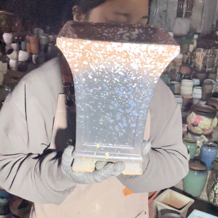 紫砂花盆口20高27正品正品