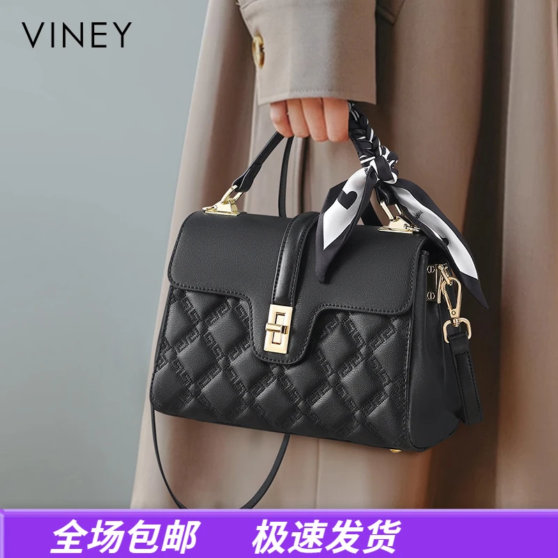 Viney真皮包包女包2025新款高级感手提包生日礼物送女友送老婆