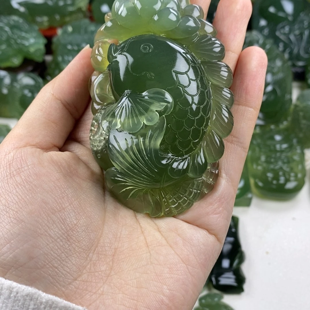 岫玉手把件未镶嵌G****?