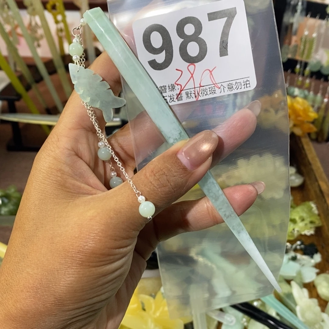 天***边蛇纹石玉未镶嵌发饰