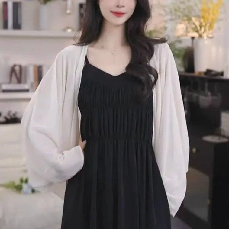 【减龄显瘦】冰丝防晒开衫女春夏新款高级感气质披肩古风罩衫长袖