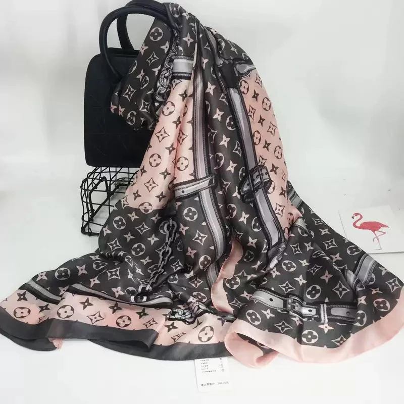 大牌同款链条女士双面不起球百搭休闲风90×180  4005