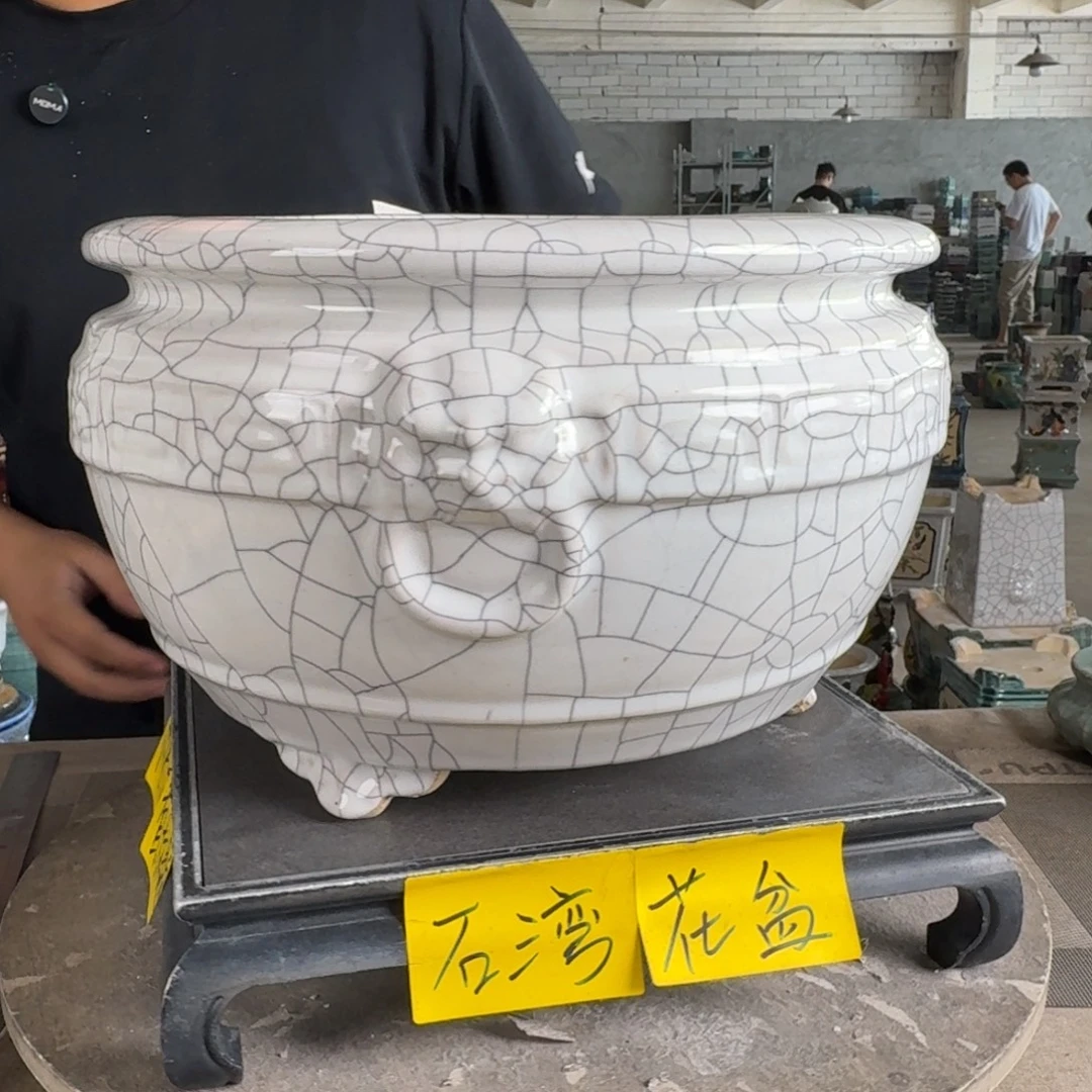。一风堂石湾花盆 小黑点 气孔 内26*17