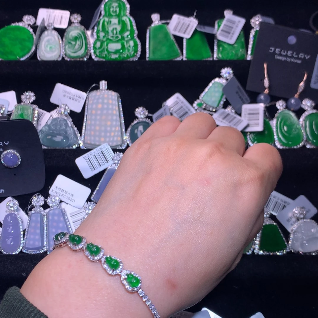 【闪购商品】银S925镶嵌手链翡翠