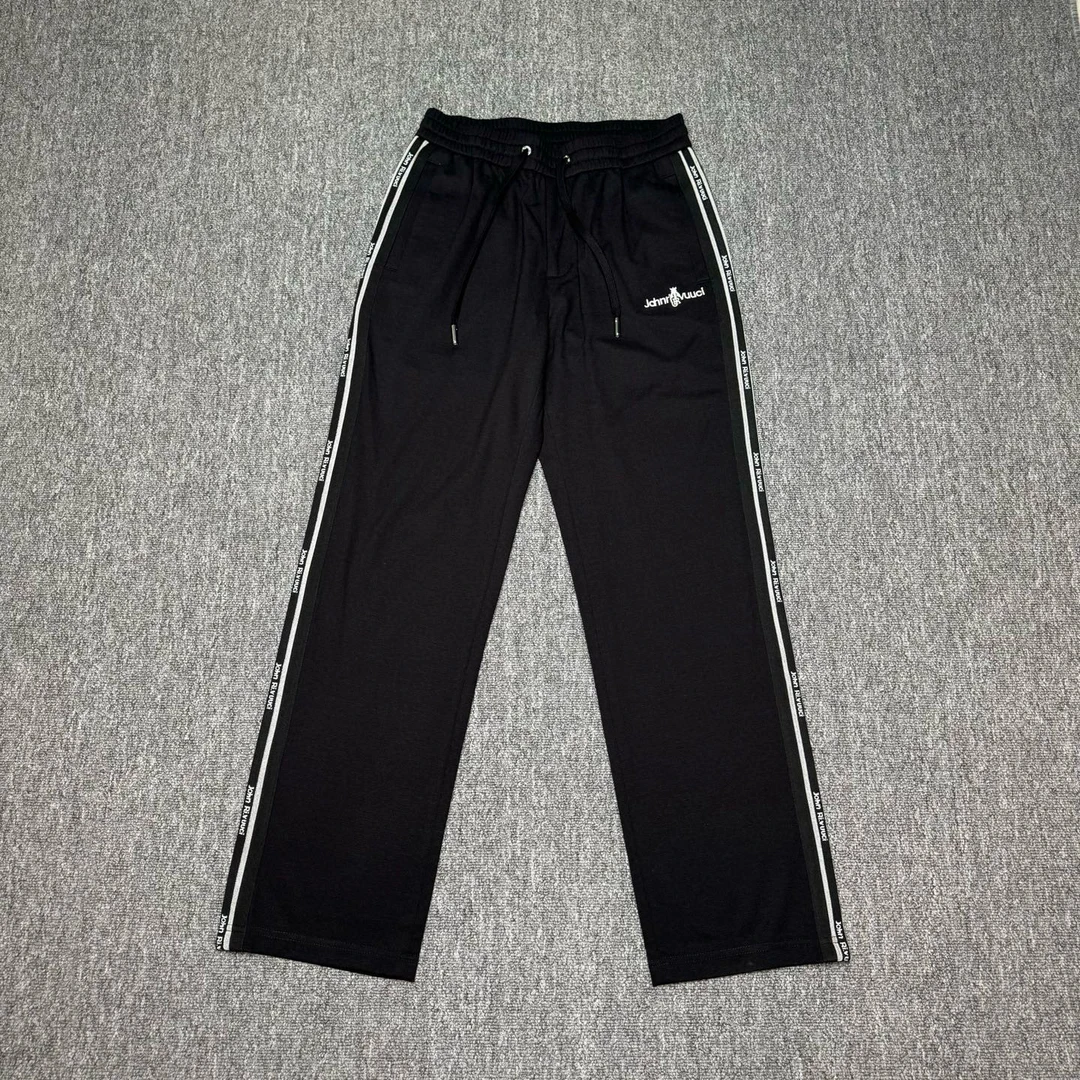 RI.VUUCI  男士时尚黑色织带元素直筒休闲裤 JR2552XX004