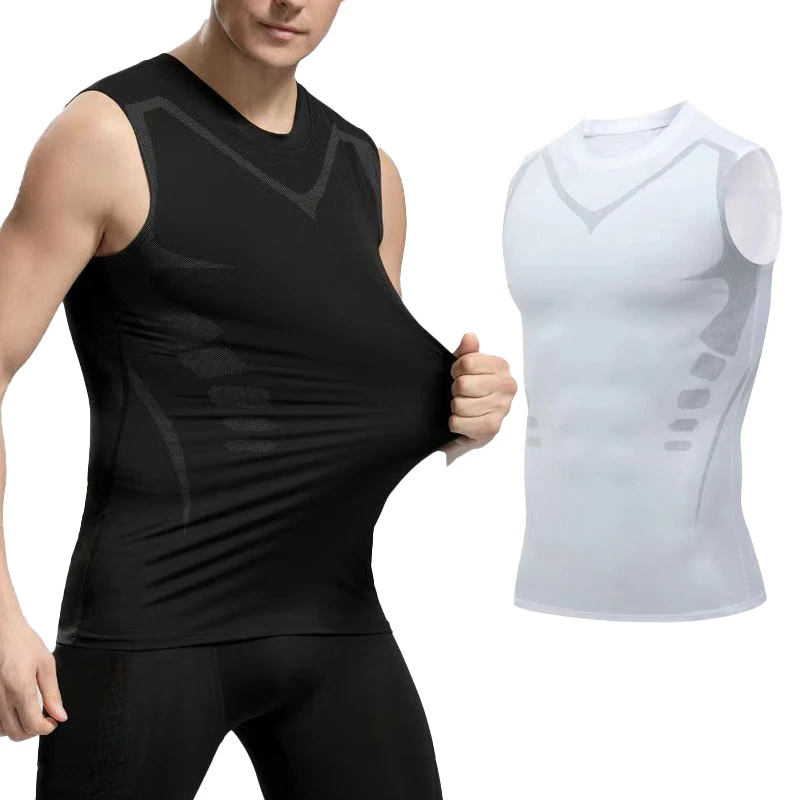 紧身背心运动速干透气男健身跑步跑步高弹背心压缩坎肩衣服