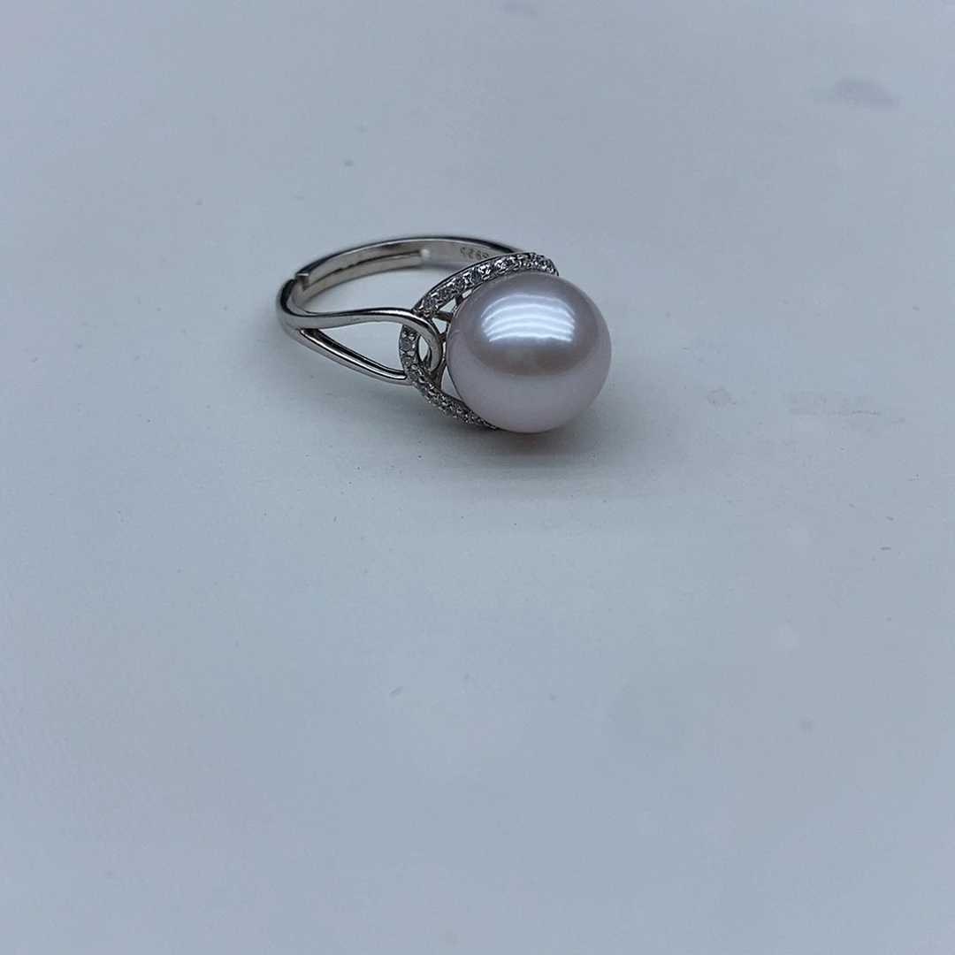 淡水珍珠戒指银S925镶嵌