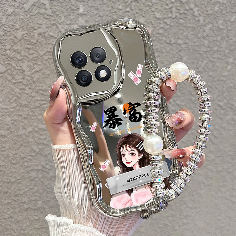 适用【一加ace2/pro】高级银手机壳暴富小富婆硅胶防摔女款潮牌个性