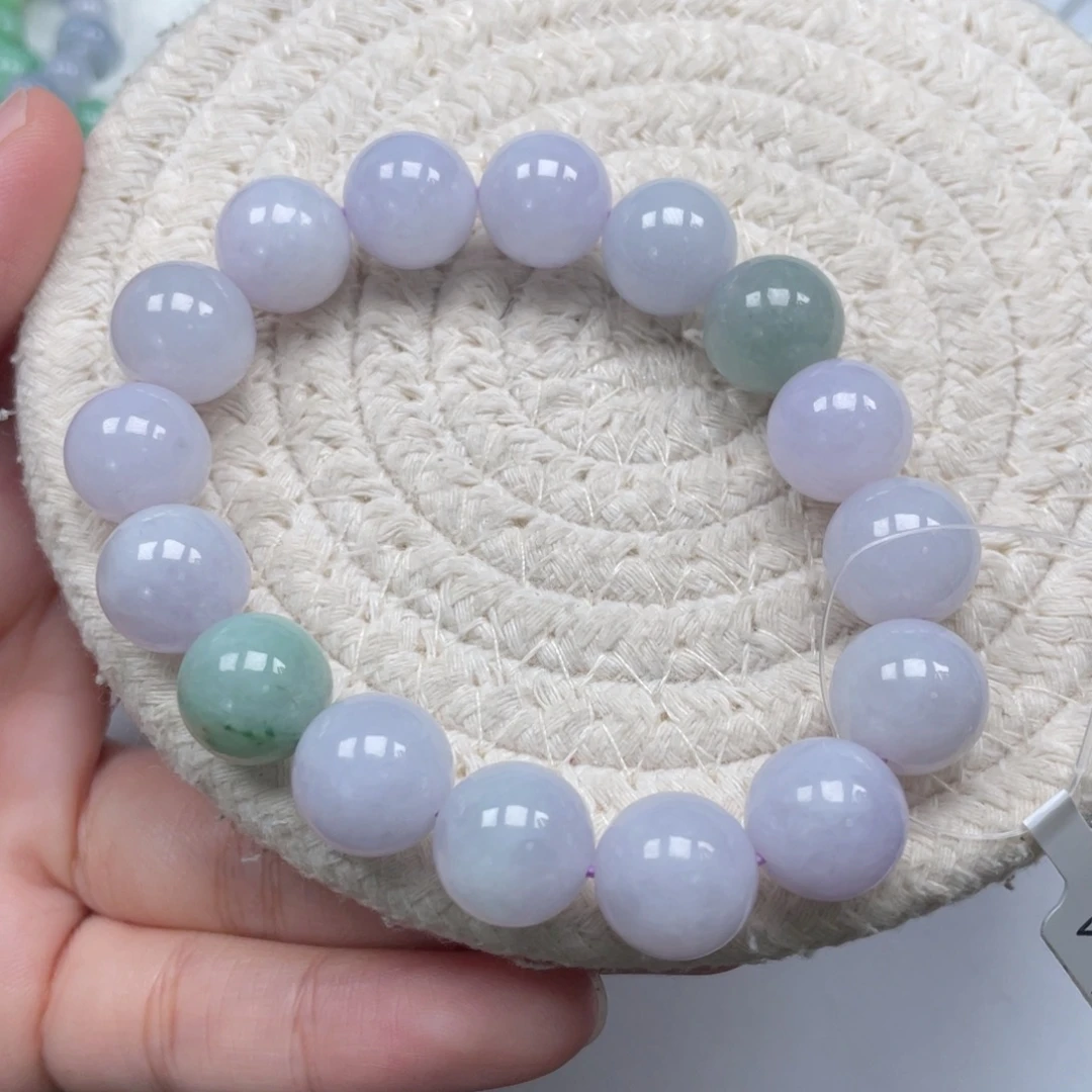 翡翠未镶嵌颈饰天然A货缅甸翡翠12mm