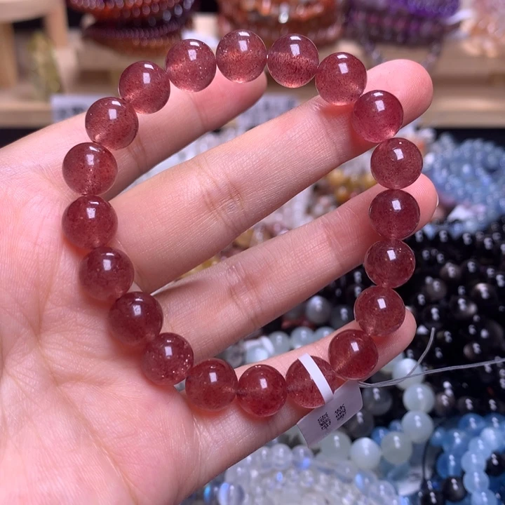 未镶嵌手串水晶9.7星光鸽血红