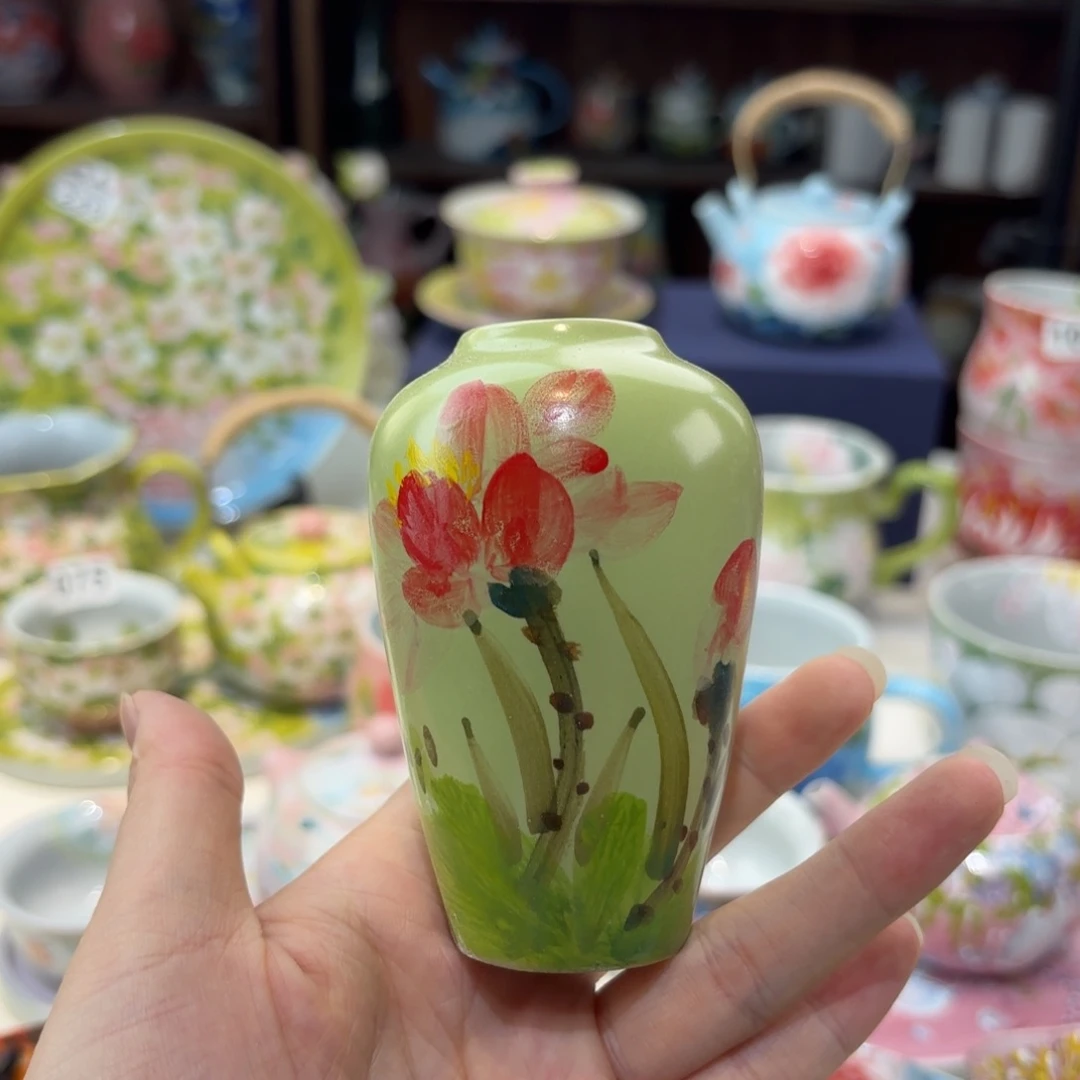 景德镇手绘高温釉下彩陶瓷茶具