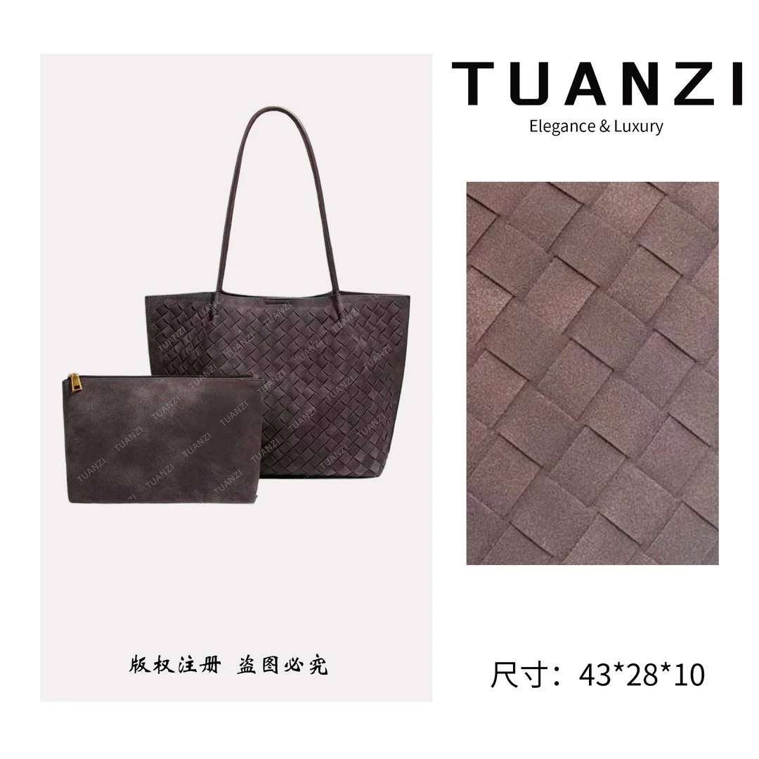 TUANZI【高端玩家】秋冬新款编织设计腋下托特包 XKY-2281-坞木色