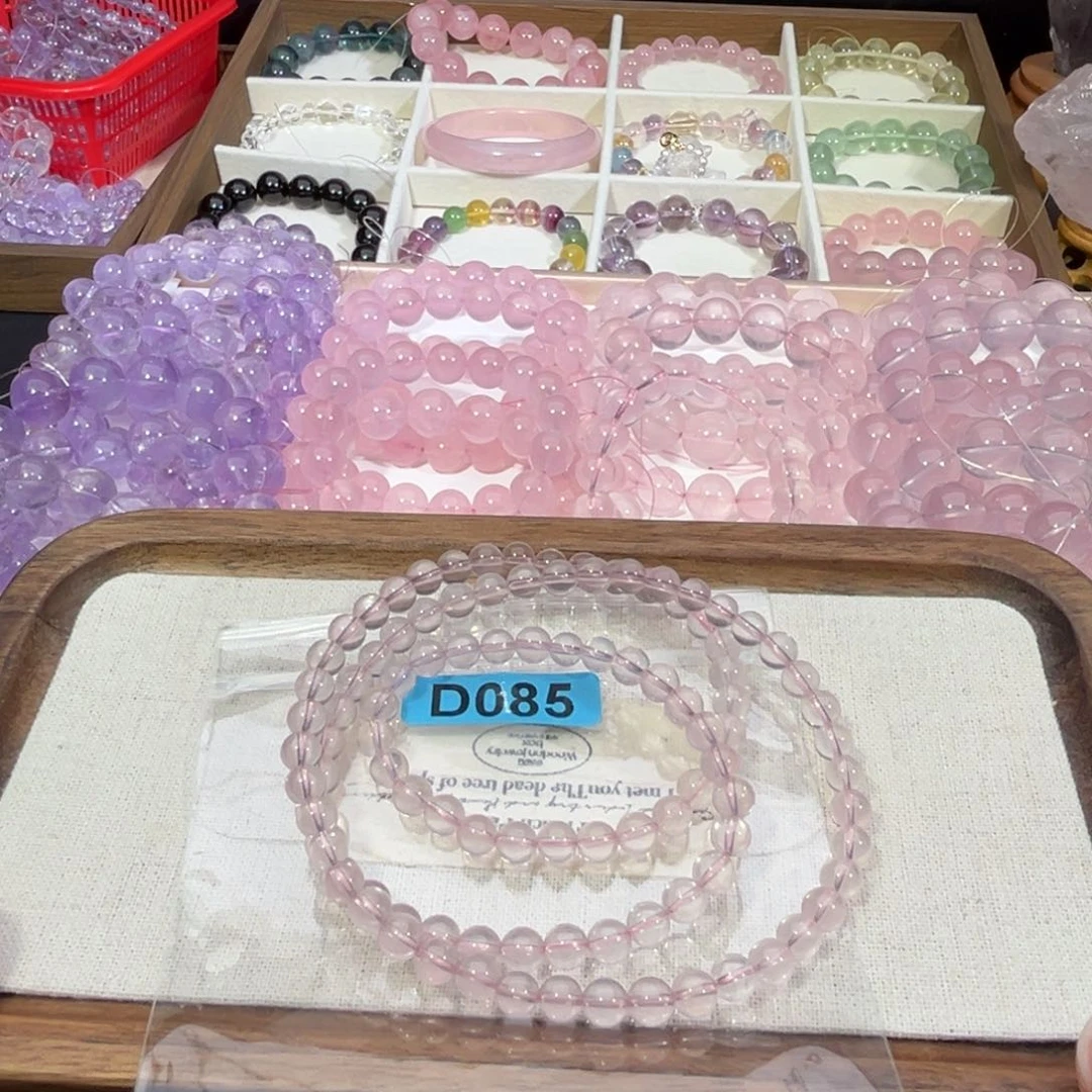 未镶嵌手链水晶莫桑比克粉水5+