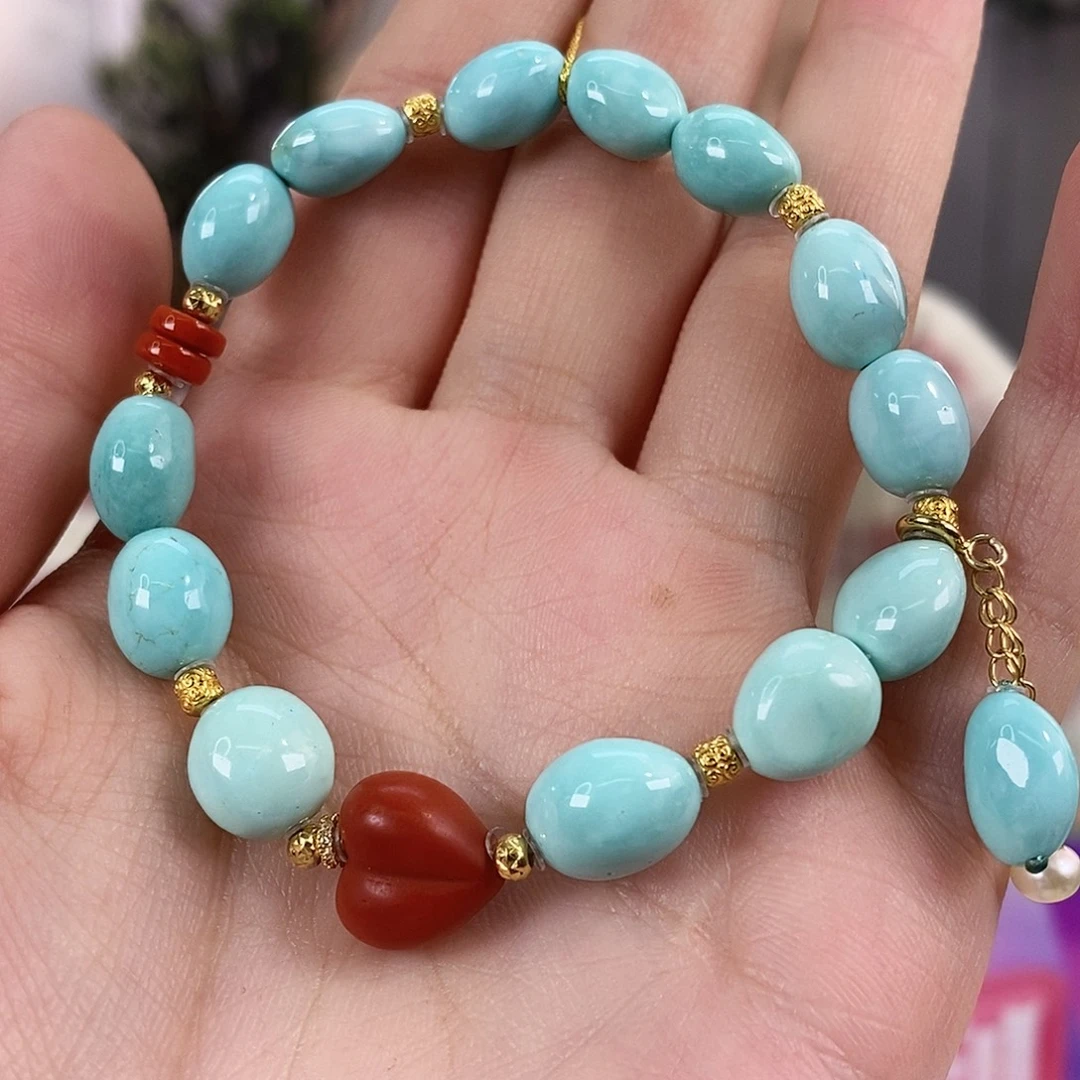 绿松石银S925镀金镶嵌珠宝奇石