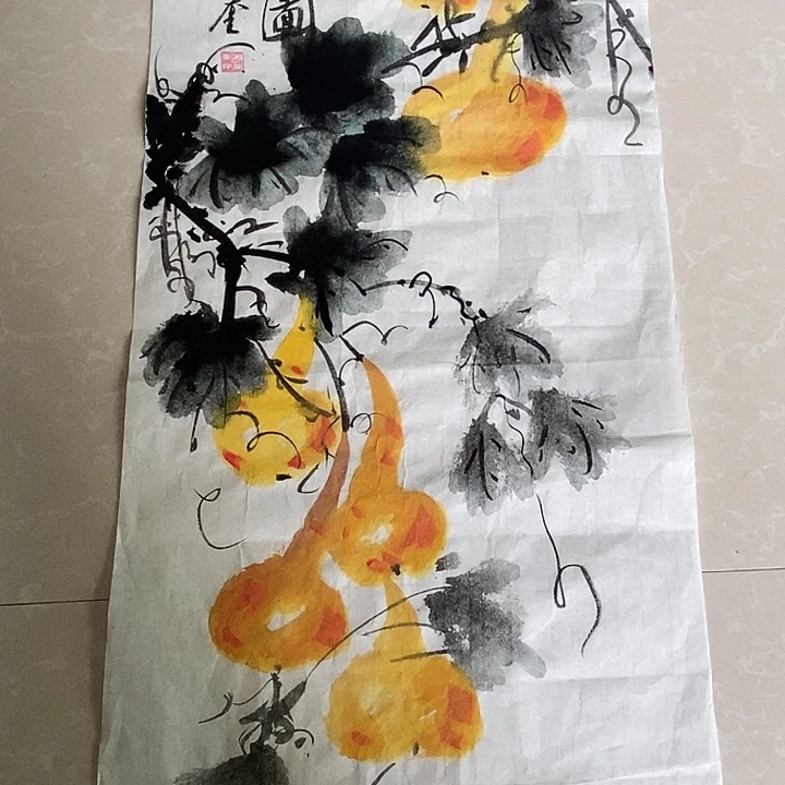 国画四尺四开花鸟作品