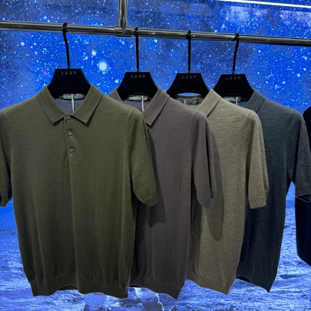 25秋季羊毛纯色针织Polo衫