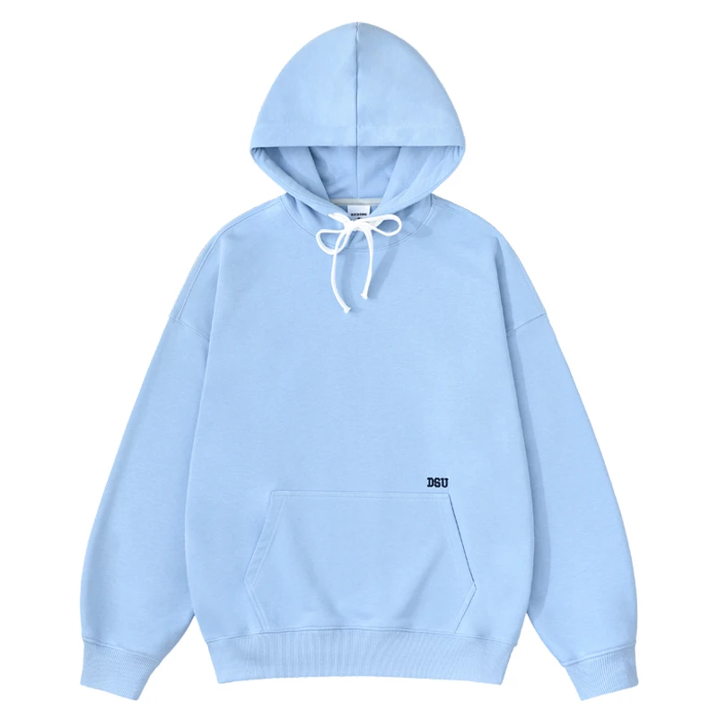 2024 秋季新款纯色连帽卫衣女基础百搭宽松休闲套头上衣