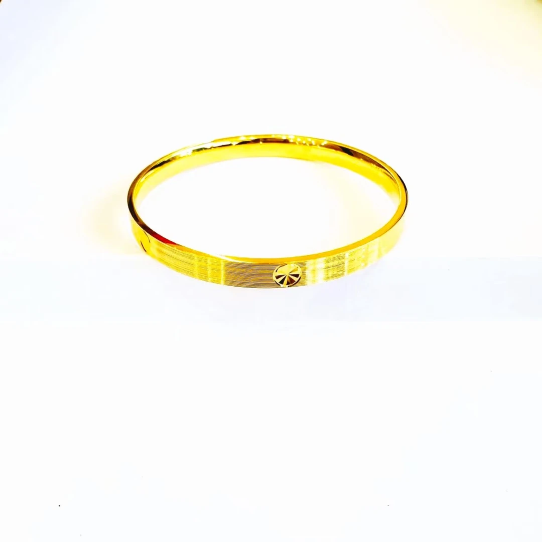 足银手镯 拉丝米字手镯