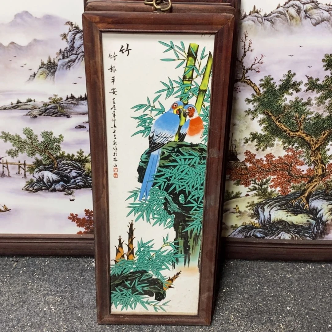 瓷片55*21 景德镇瓷板画柴窑烧制