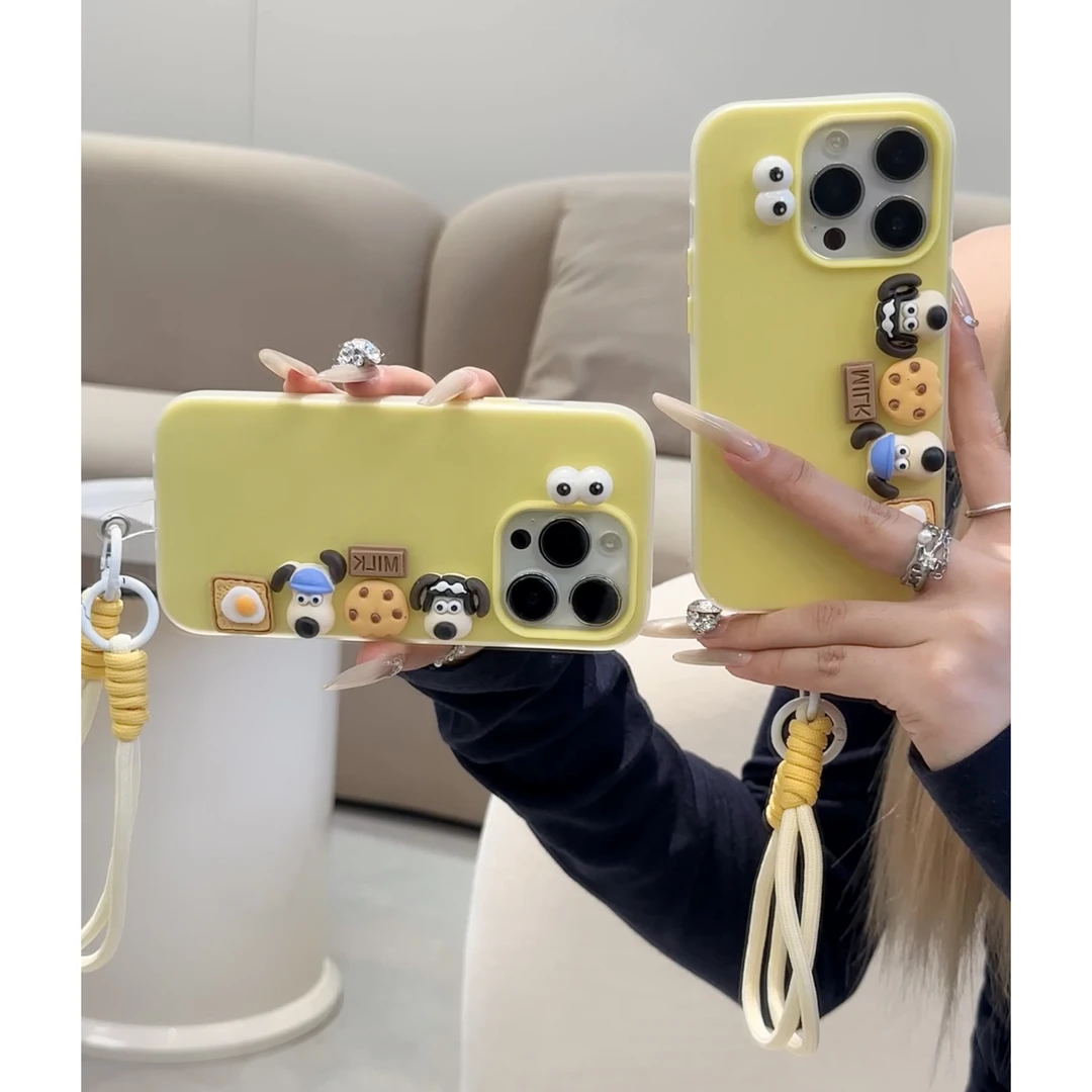 雅天立可爱立体掌门狗适用iPhone16苹果13手机壳华为vivoppo小米
