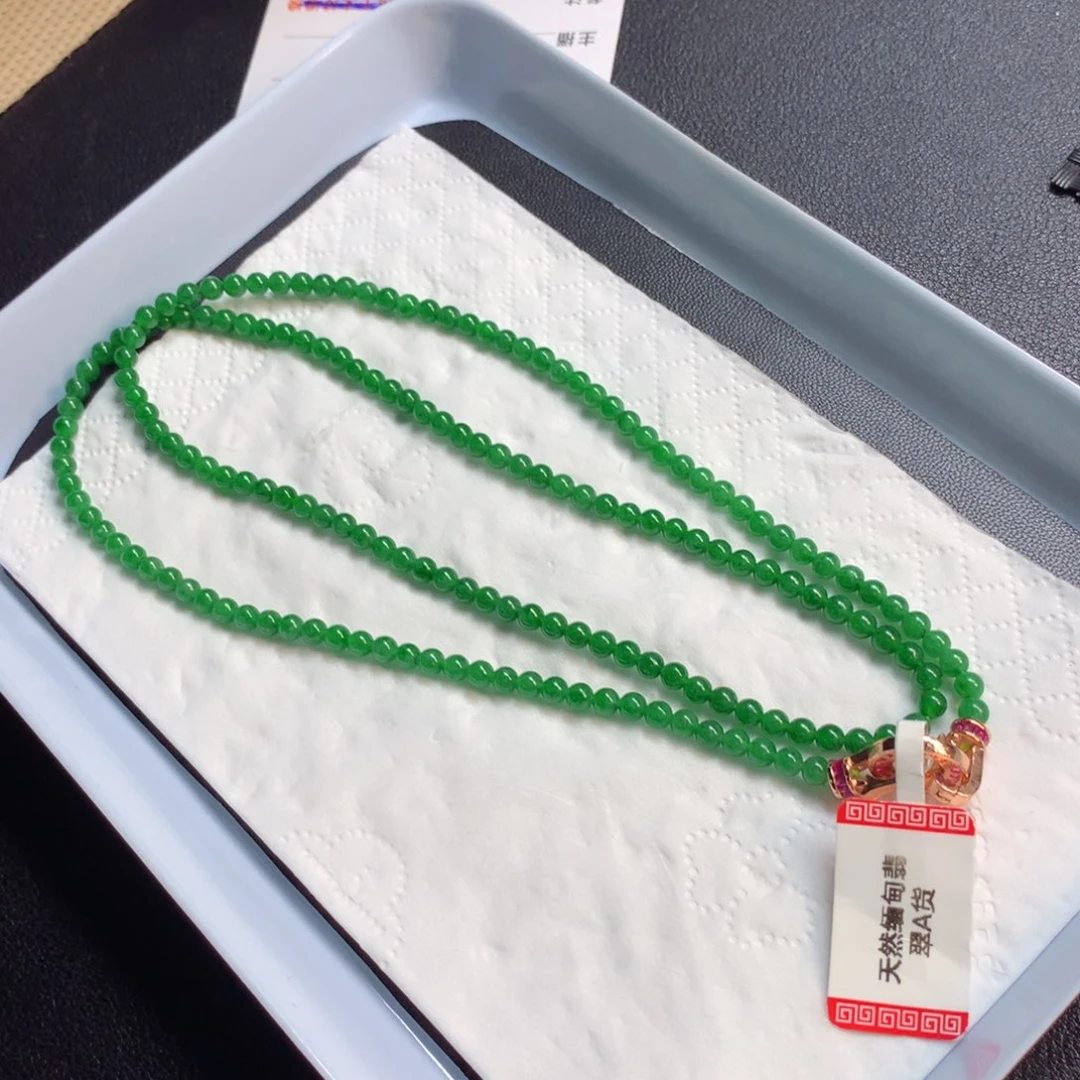 翡翠未镶嵌颈饰平*项链