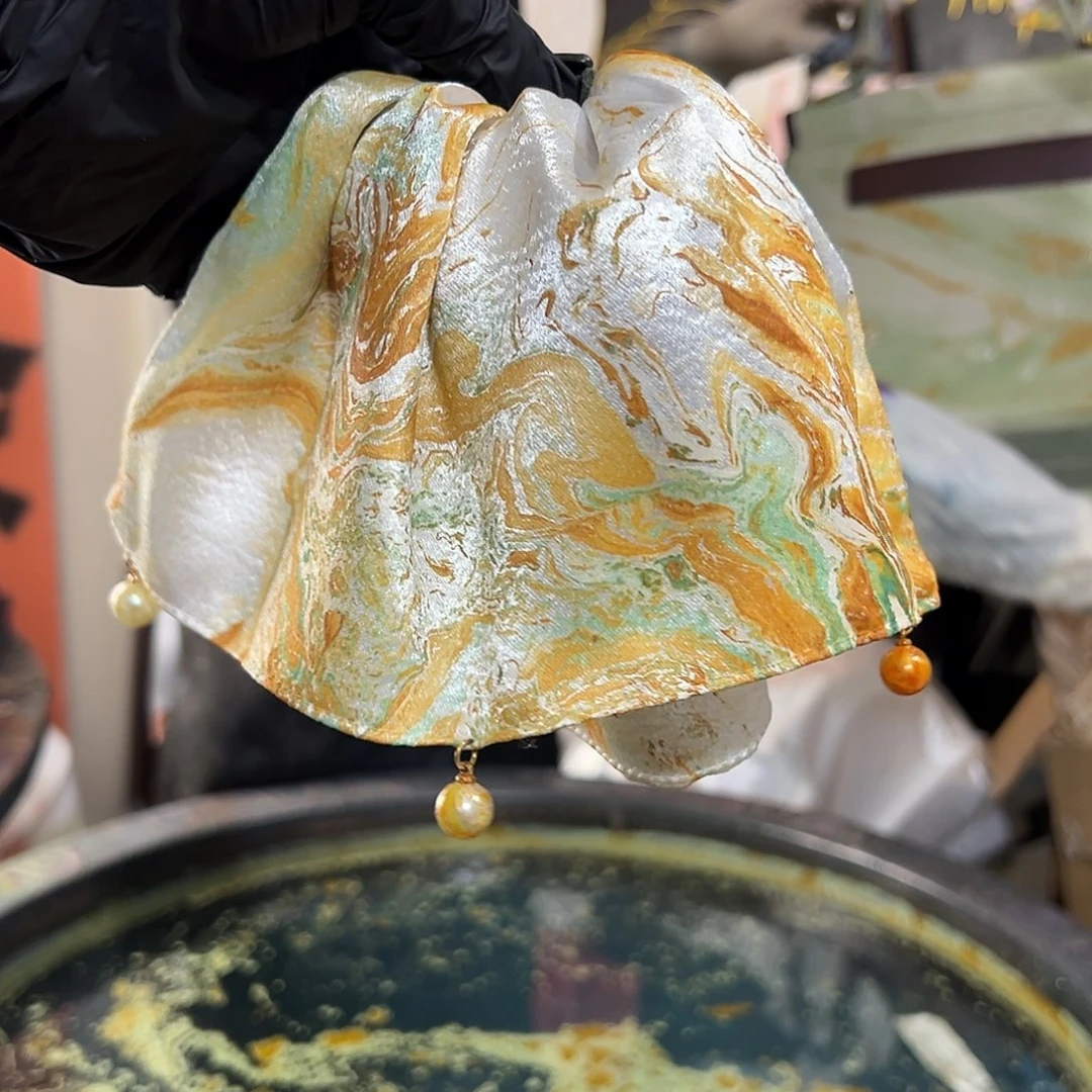 769裙摆抓夹凌霄花手作