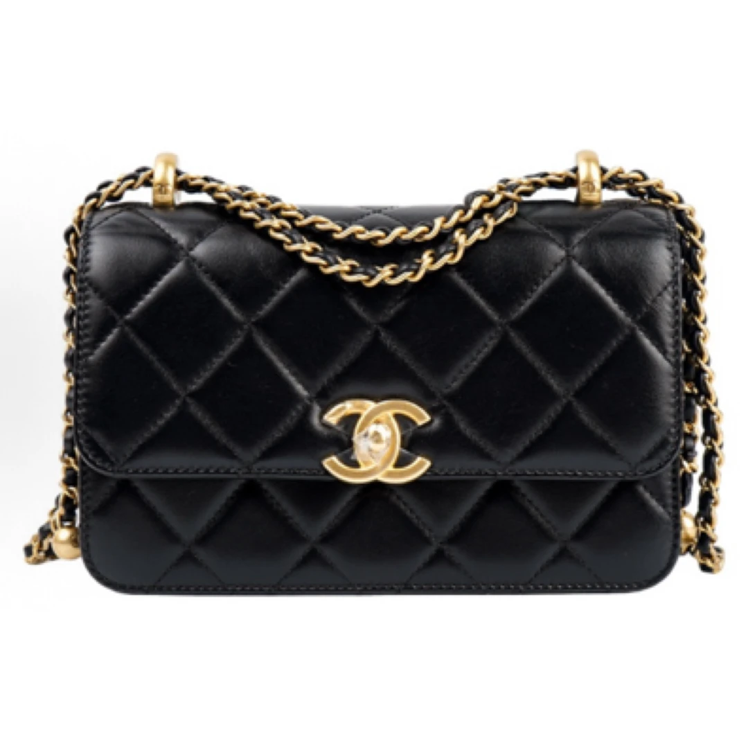 未使用 Chanel/香奈儿 19 BAG小金球链条包黑金羊拆单总价39800