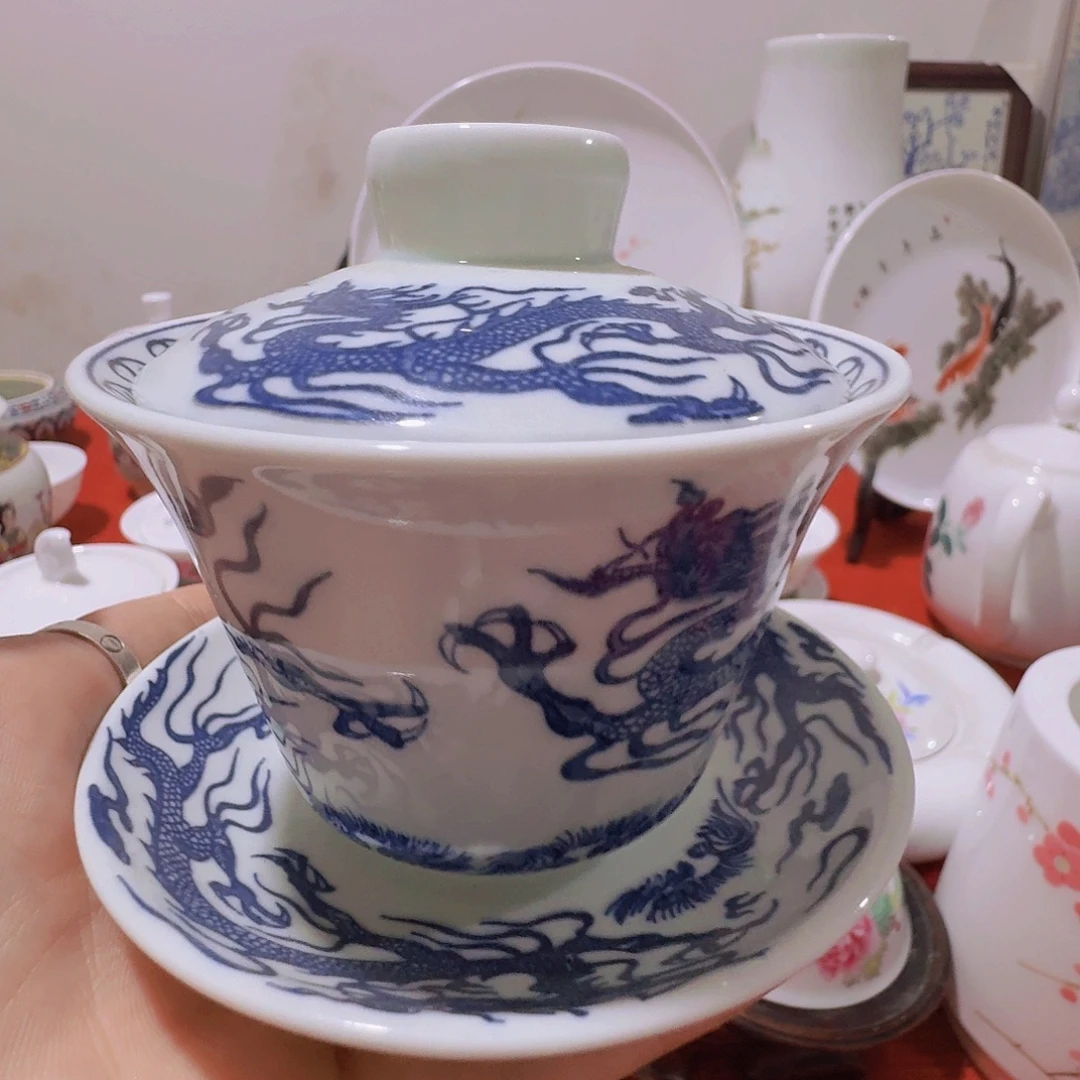 摆件三才盖碗 福利姬