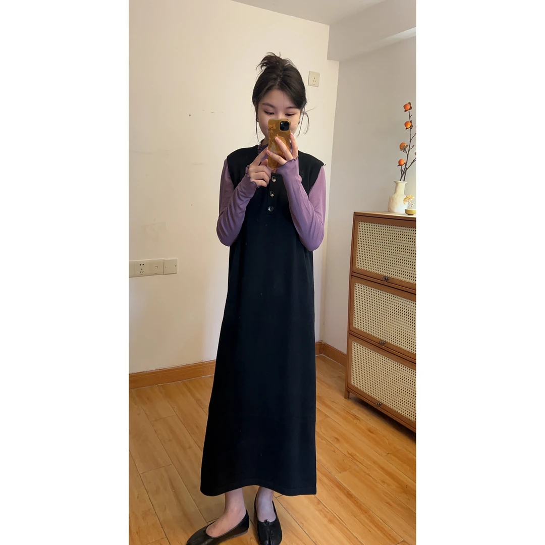 “秘境情书” 极简直筒针织连衣裙