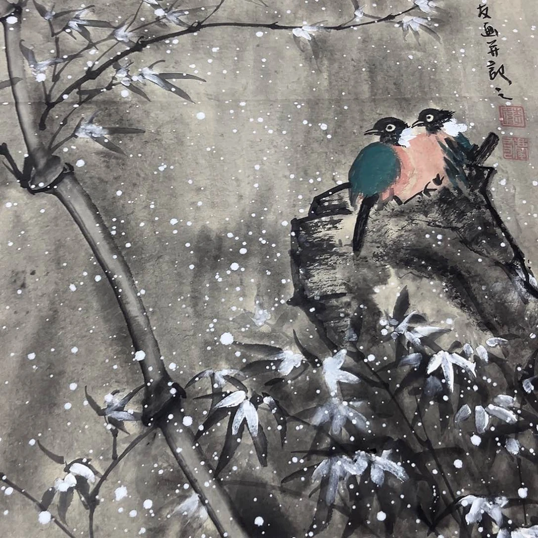 国画国画老师手绘作品