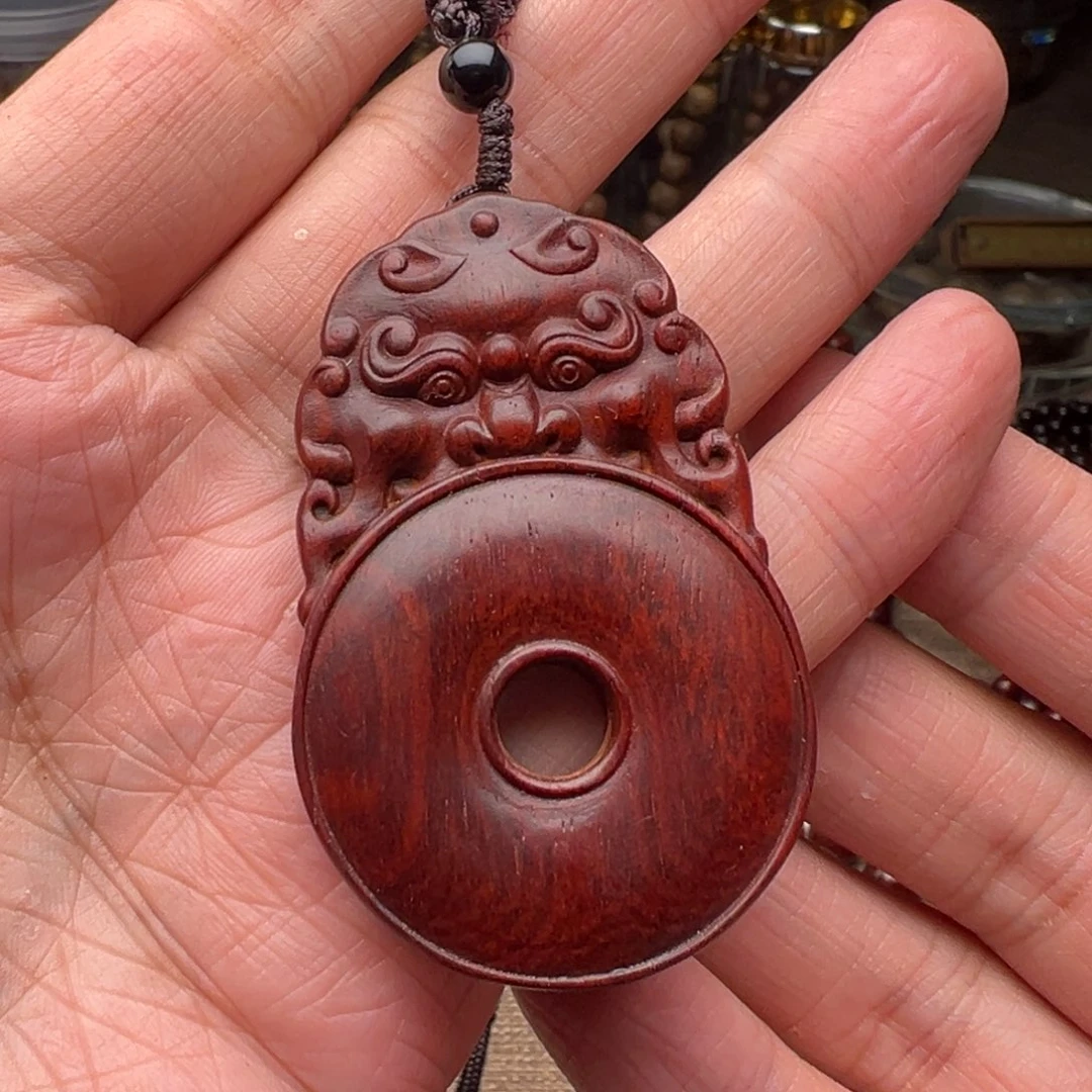 吊坠檀香紫檀（小叶紫檀）貔貅平安扣