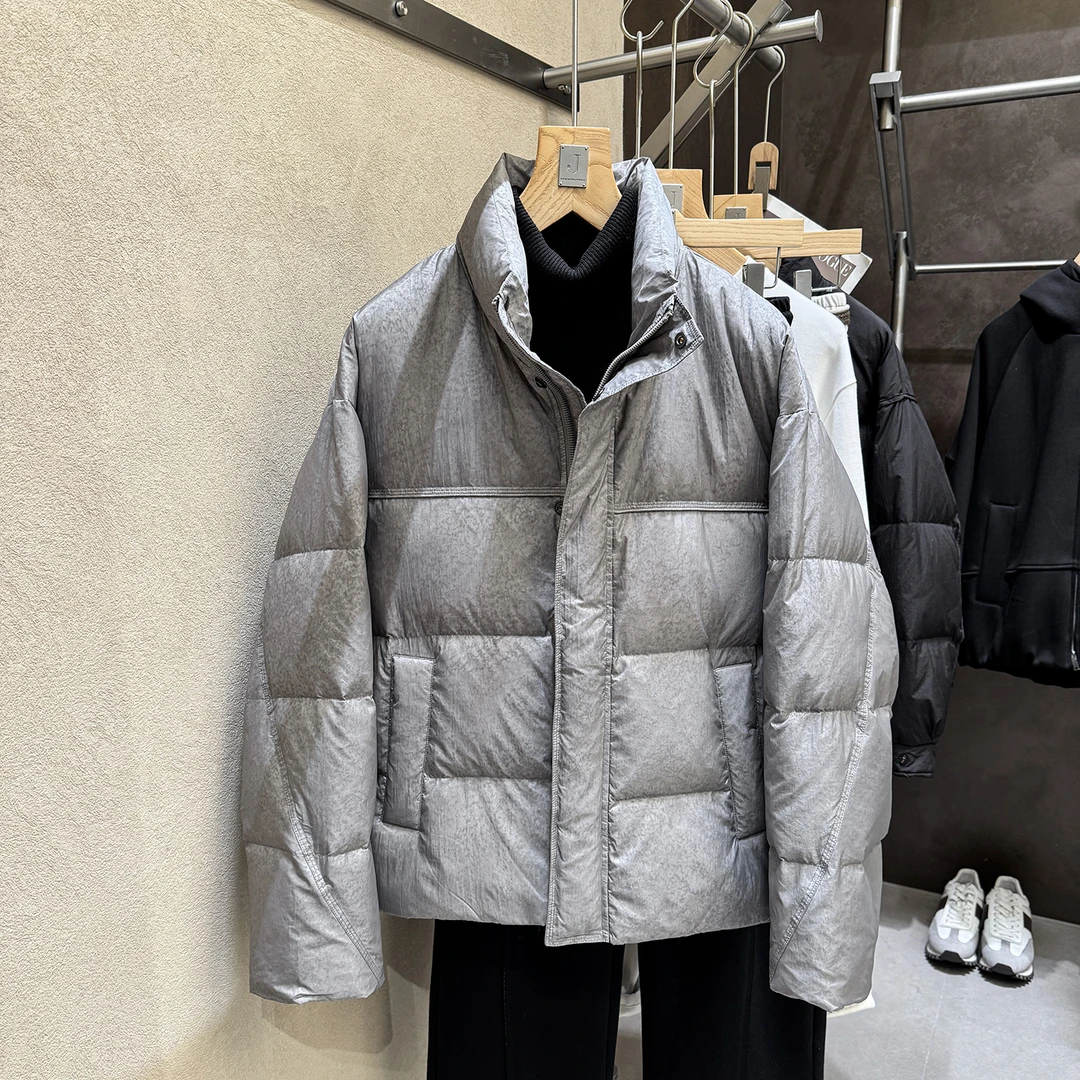 25年醉新款！腔调十足！杭州货 国标85绒 男士立领面包服羽绒服潮