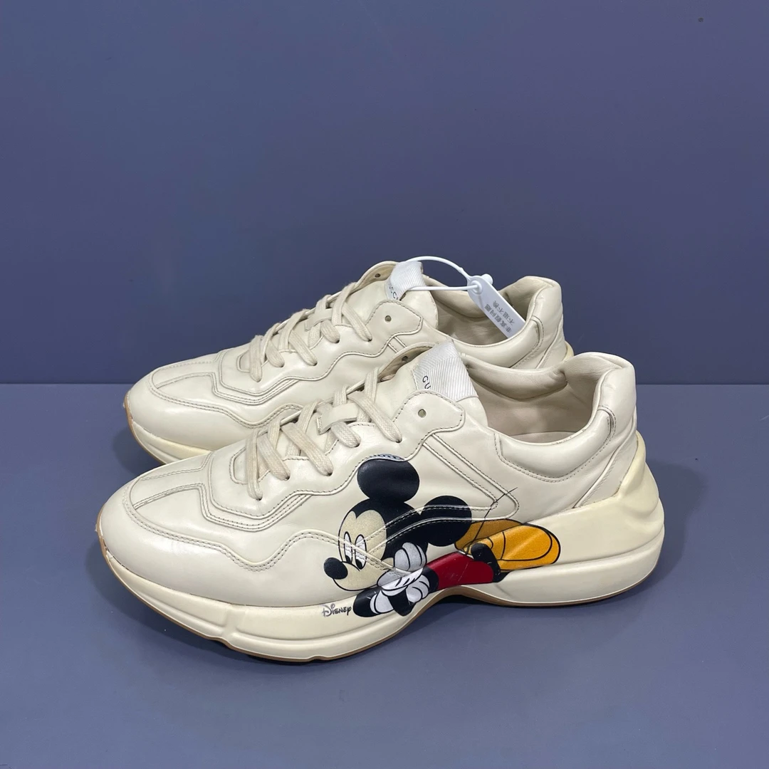 95新 GUCCI/古驰 41码 古驰Gucci 迪士尼老爹鞋 休闲鞋