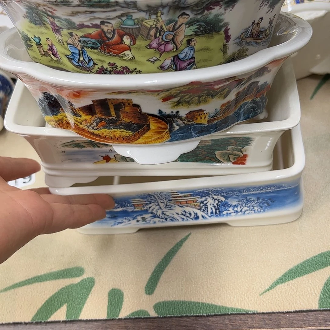 紫砂花盆黄****围879号瑕疵20个不平处理介意勿拍