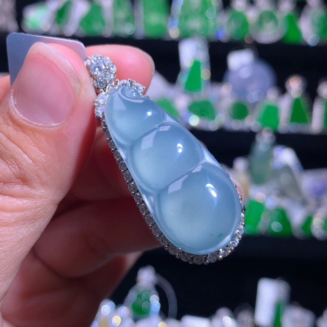 【闪购商品】颈饰银S925镶嵌翡翠天然翡翠