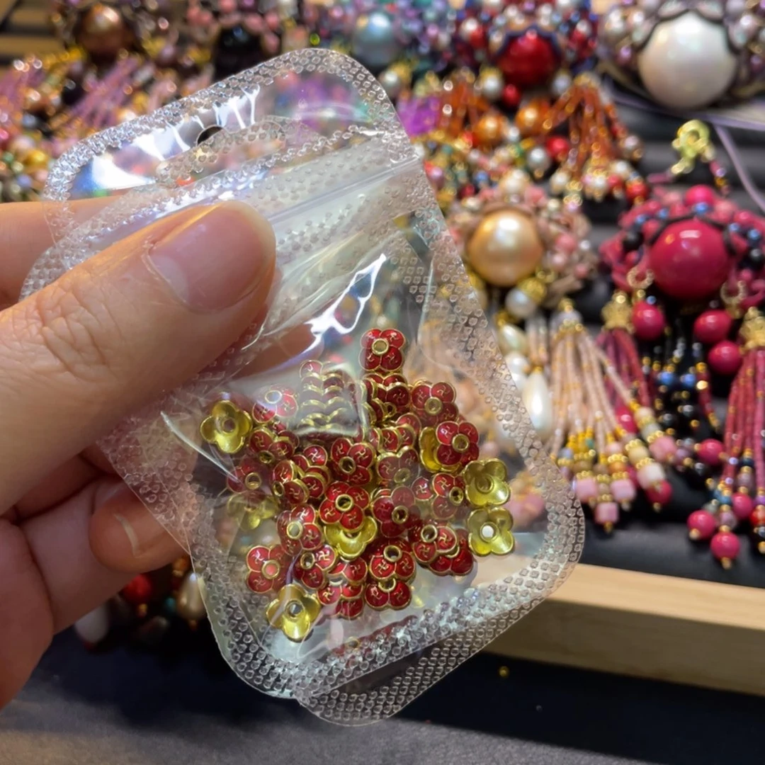 大红色花托50pcs 手工diy用