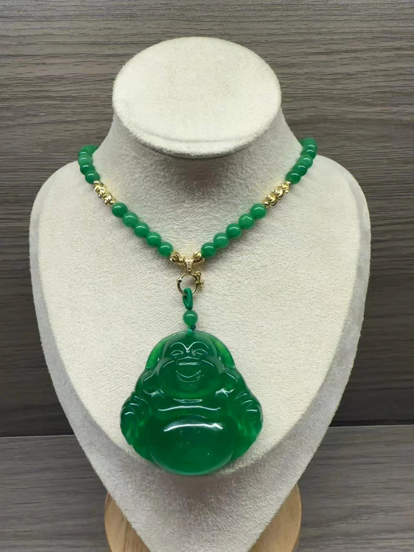 【小伍珠宝】高端满色大佛公项链
