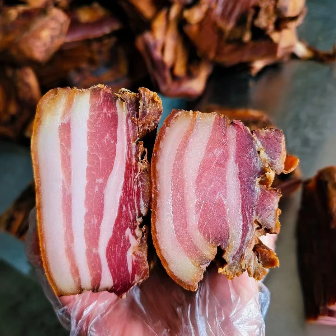 恩施高山农家粮食土猪腊五花肉