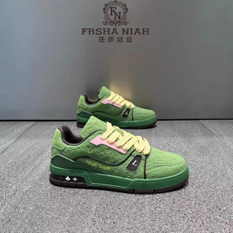 法莎尼亚男士轻运动板鞋夏季轻便透气时尚潮流百搭轻奢休闲板鞋