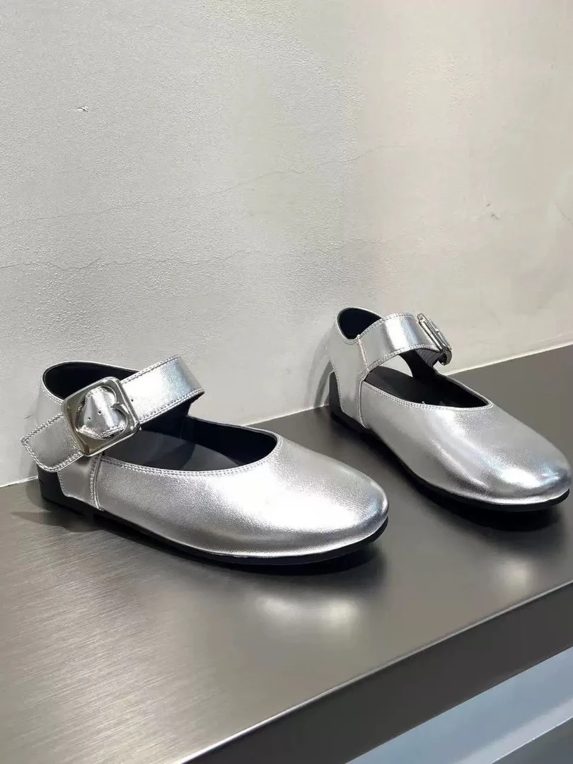 M55-103平底玛丽珍鞋2025单鞋厚底复古女鞋百搭乐福鞋法式